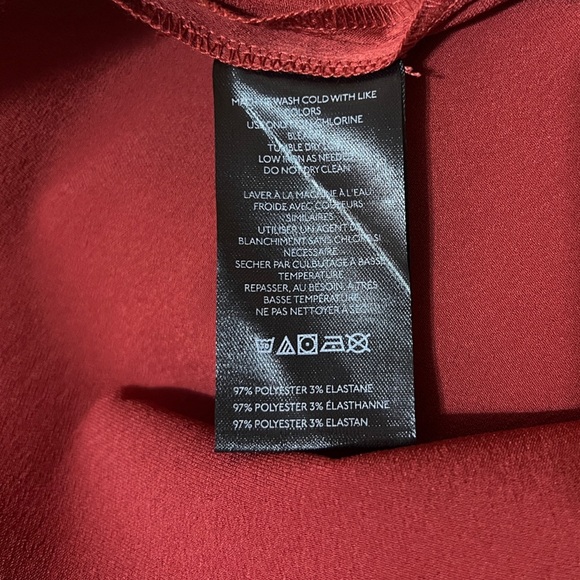 Anthropologie | NWT Strapless Cowl Back Midi Dress Satin Red Rust Size M - Picture 11 of 13